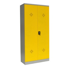 Vista de 3/4 del armario productos químicos ancho 92cm con puertas cerradas