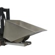 Vista general de la tolva autobasculante inox 900L - basculamiento parcial
