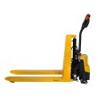 Vista de perfil de la transpaleta elevadora totalmente eléctrica monocilíndrica 1500 kg con horquillas bajas