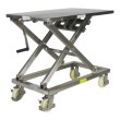 Elevada - Mesa elevadora móvil INOX con manivela 300 kg - plataforma 950x600 mm