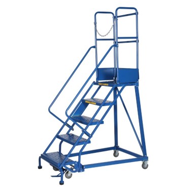 Escalera móvil con plataforma de 5 peldaños – 160 kg