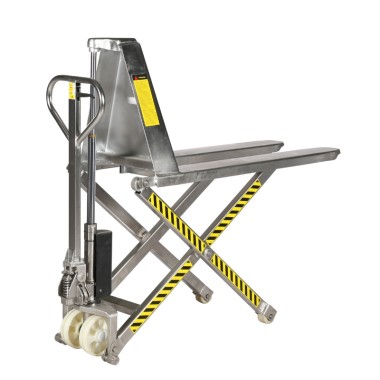 Transpaleta manual elevadora de acero inoxidable 316 - 1000 kg