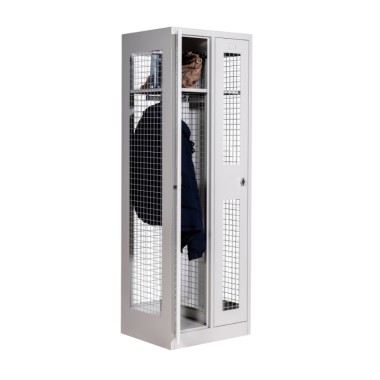 Taquilla con rejilla 1 puerta 2 cuerpos