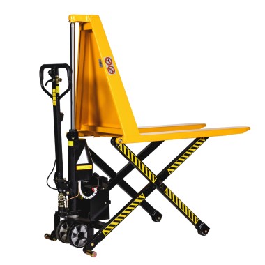 Transpaleta elevadora eléctrica horquillas anchas 680 mm monocilíndrica 1500 kg