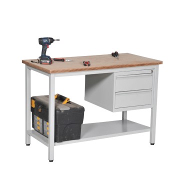 Banco de trabajo con una cajonera 120x60 cm