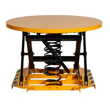 Mesa elevadora giratoria manual de nivel constante con plataforma cerrada 2000 kg