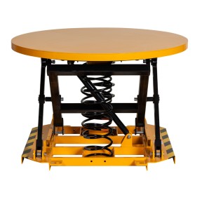 Mesa elevadora giratoria manual de nivel constante con plataforma cerrada 2000 kg Mesa elevadora giratoria manual de nivel constante con plataforma cerrada 2000 kg