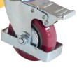 Zoom sobre las ruedas giratorias del apilador posicionador trabajo con manivela 1100 mm 80 kg