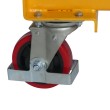 Zoom sobre las ruedas giratorias de la mesa elevadora de nivel constante 400 kg Zoom sobre las ruedas giratorias de la mesa elevadora de nivel constante 400 kg